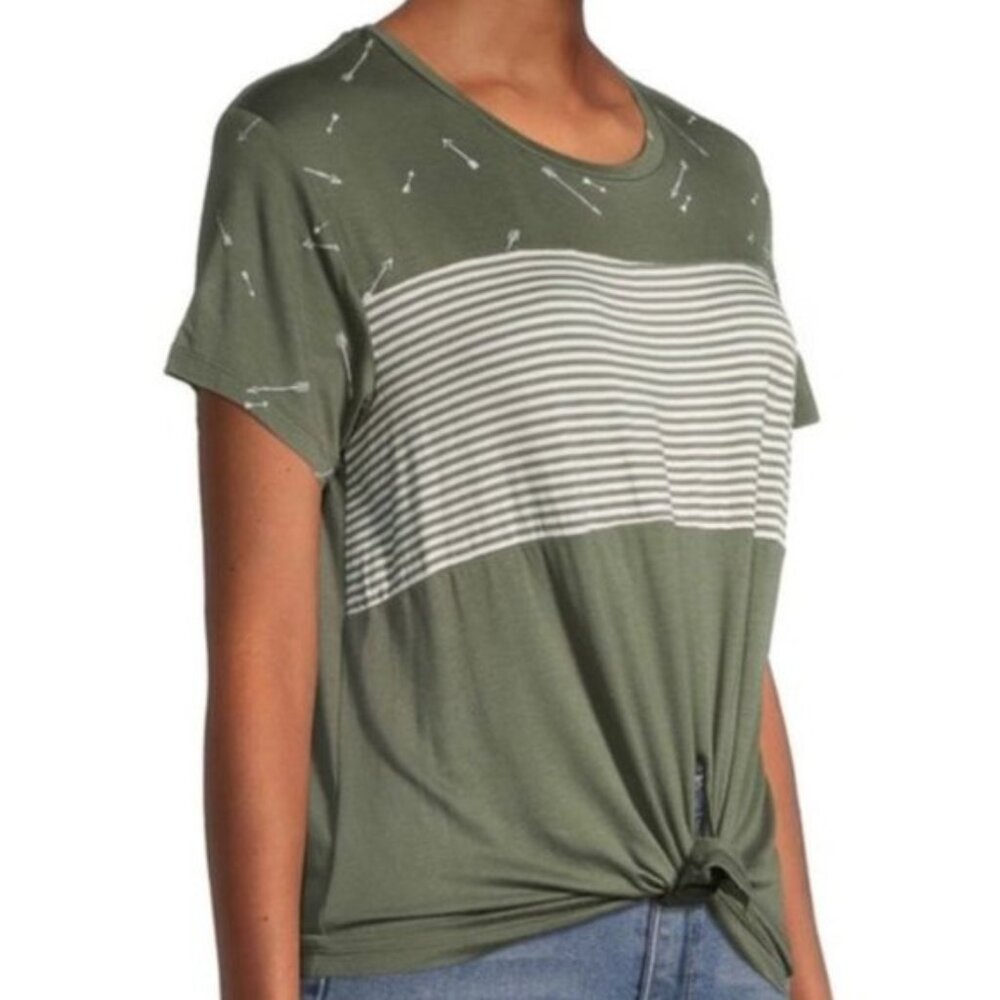 Belle Du Jour | Front Knot Top, Green